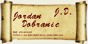 Jordan Dobranić vizit kartica